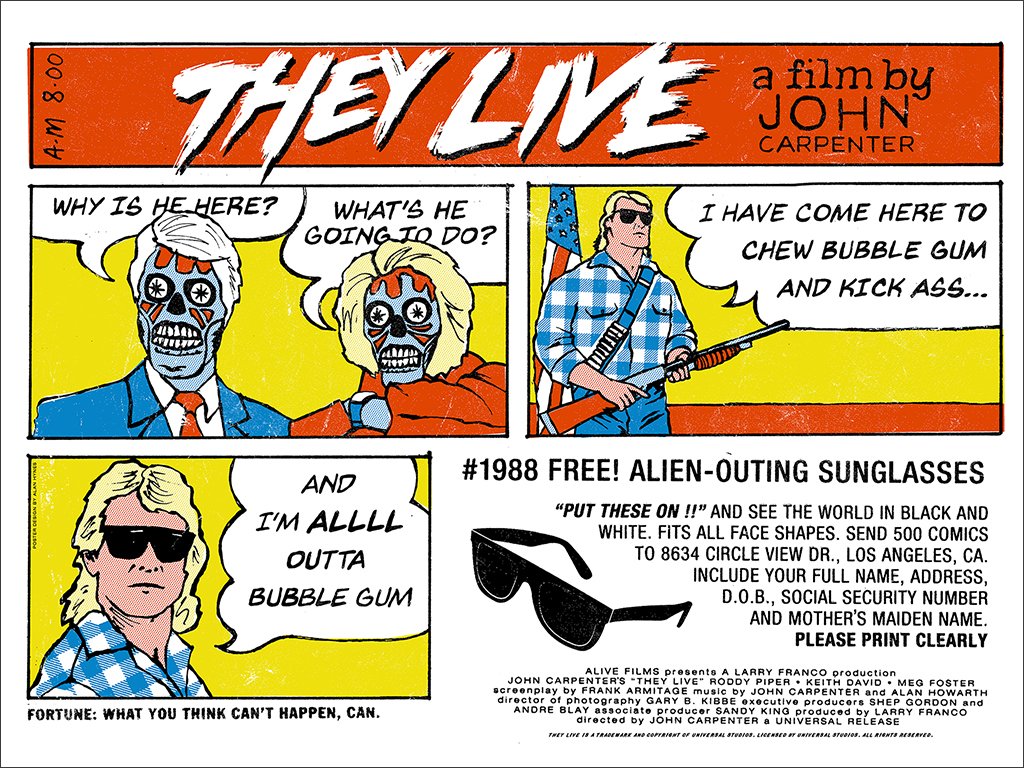 They Live Mondo Poster - HD Wallpaper 