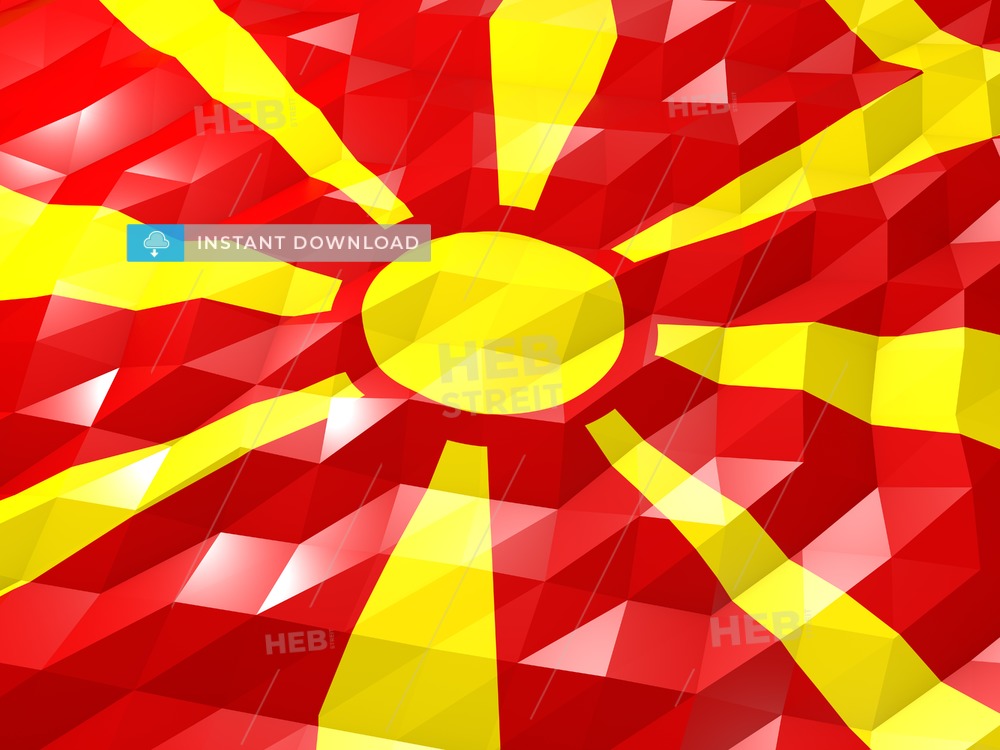 Flag Of Macedonia 3d Wallpaper Illustration - Graphic Design - HD Wallpaper 