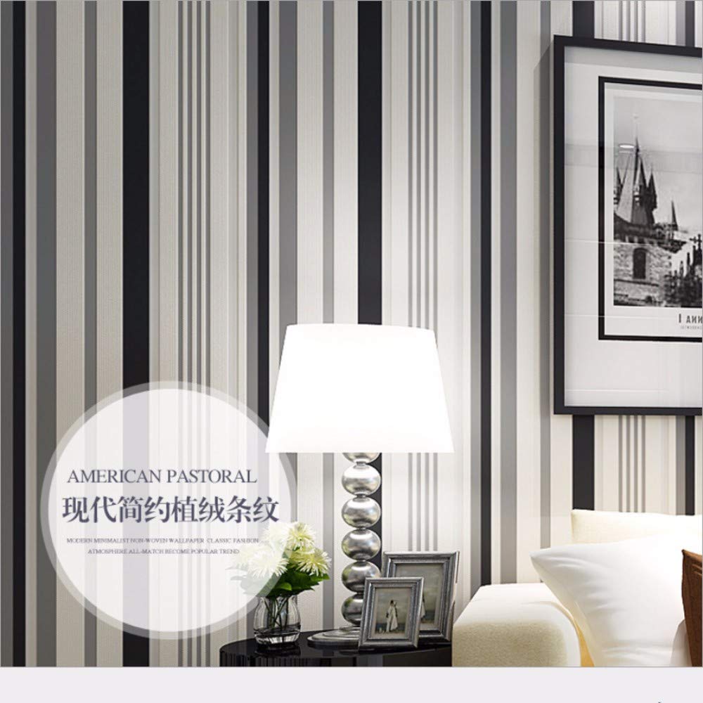 Bedroom Design Stripe Black And White - HD Wallpaper 
