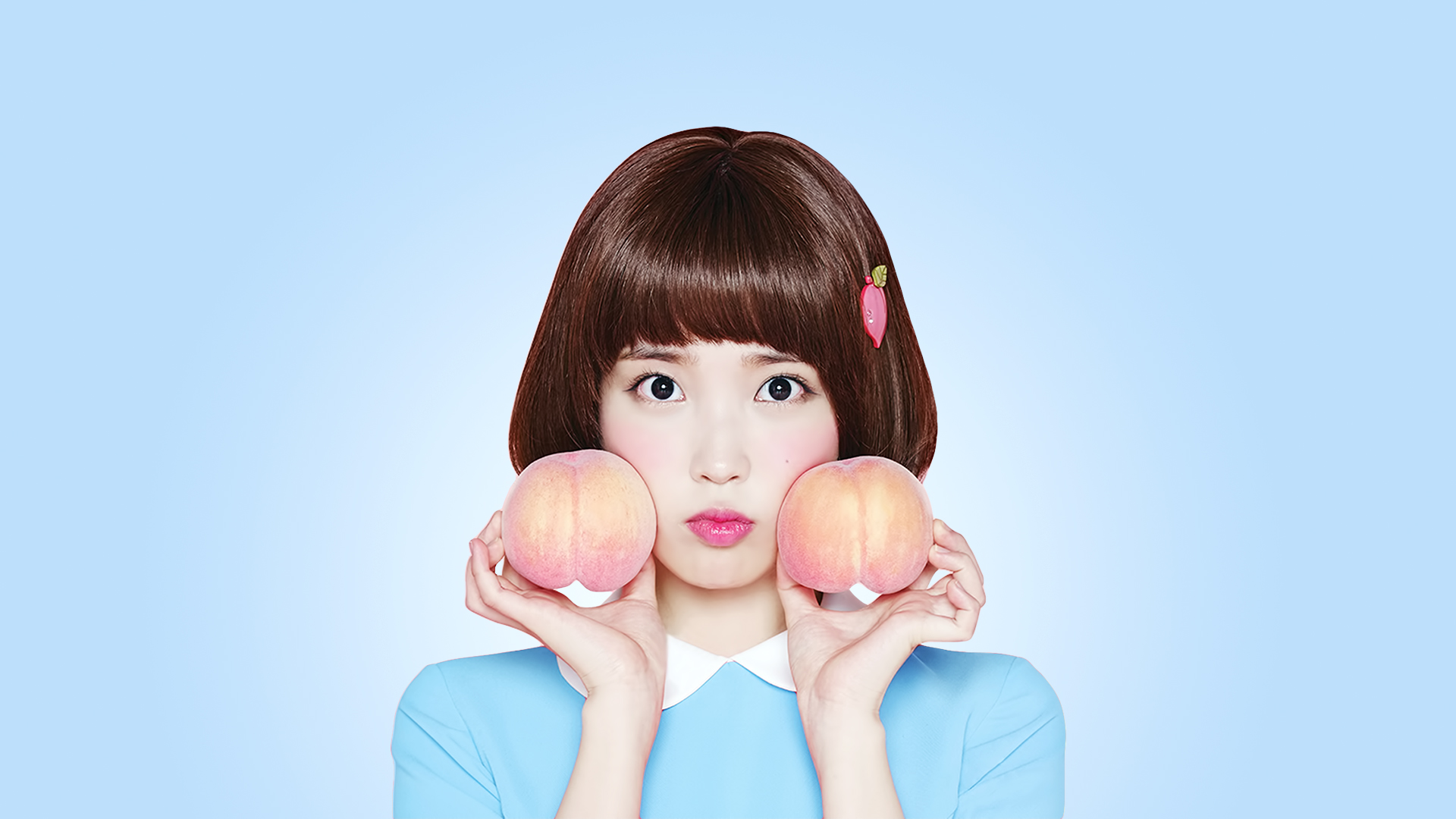 아이유 Desktop Wallpaper For Isul Tok Tok - Iu Peach Soju - HD Wallpaper 