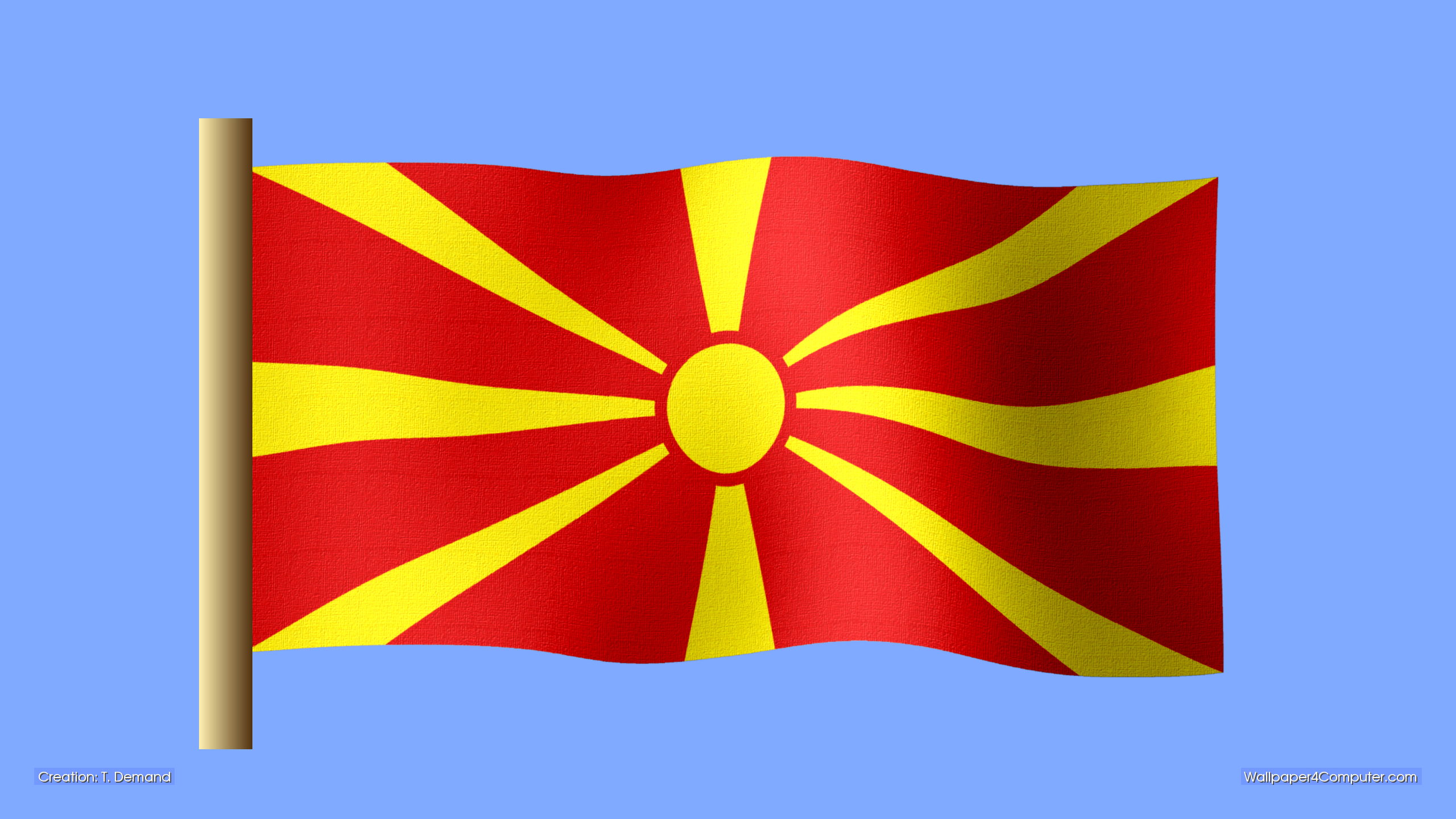 North Macedonia Flag - HD Wallpaper 