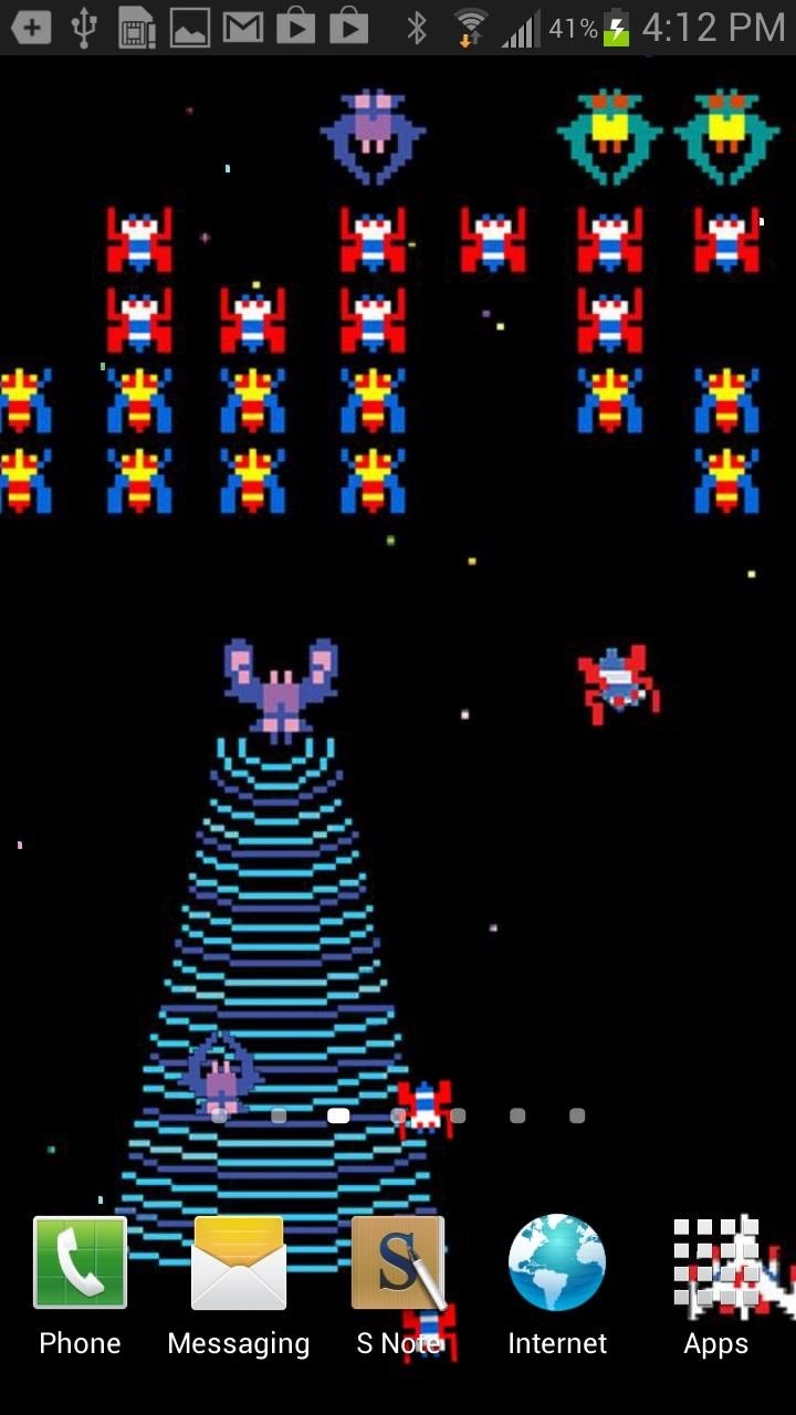 Top 7 Free Playable Wallpaper Games For Your Android - Galaga 80s - HD Wallpaper 