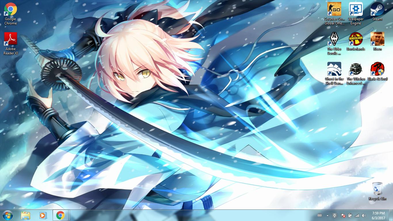 Anime Girl With Sword - HD Wallpaper 