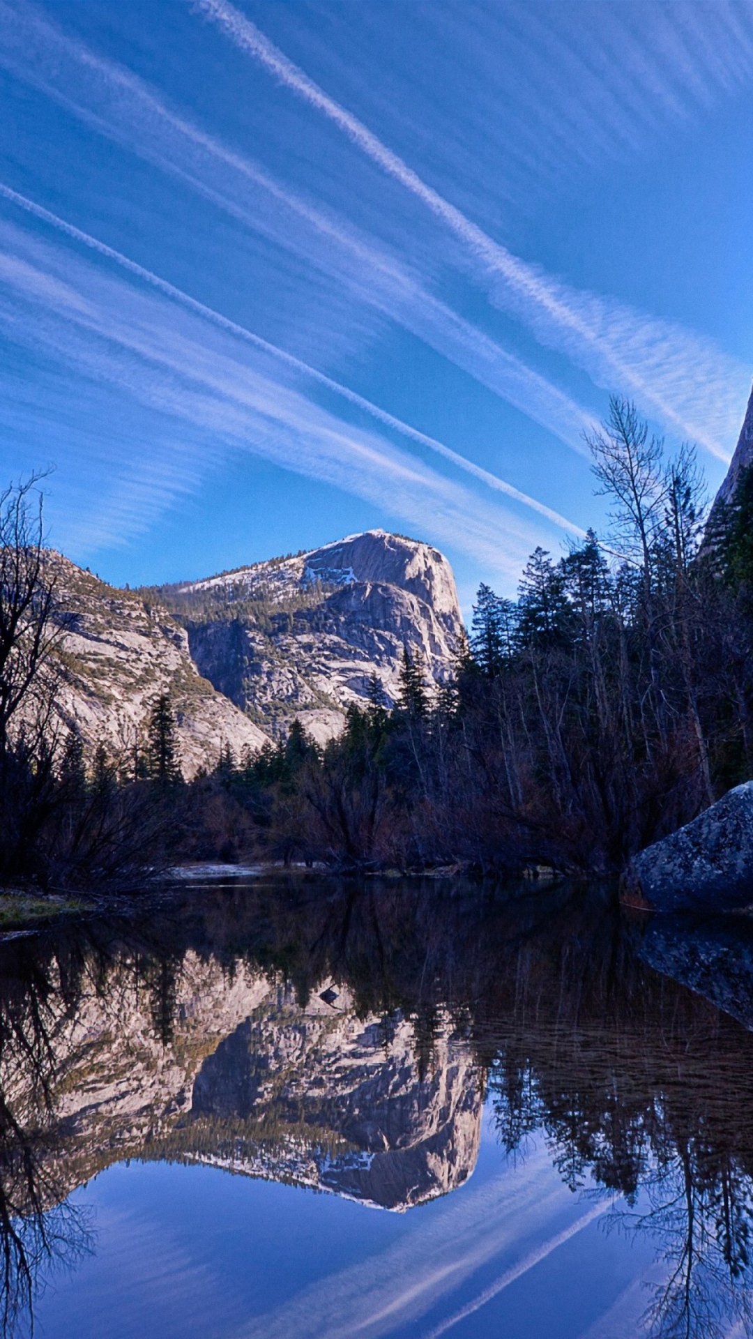 Hd Mountains Sky Nature Trees Galaxy S4 S5 Wallpapers - Yosemite National Park - HD Wallpaper 