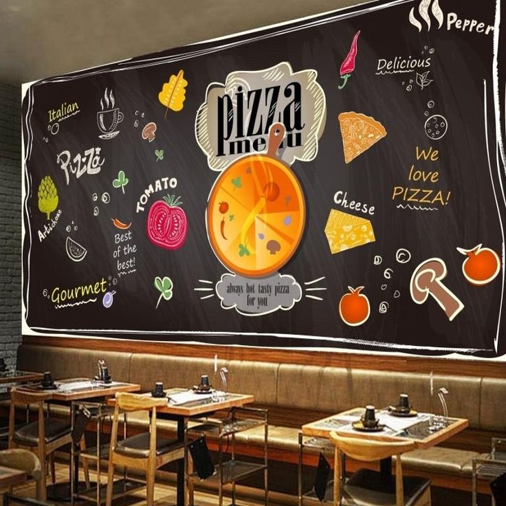 Pizza Shop Wall - HD Wallpaper 