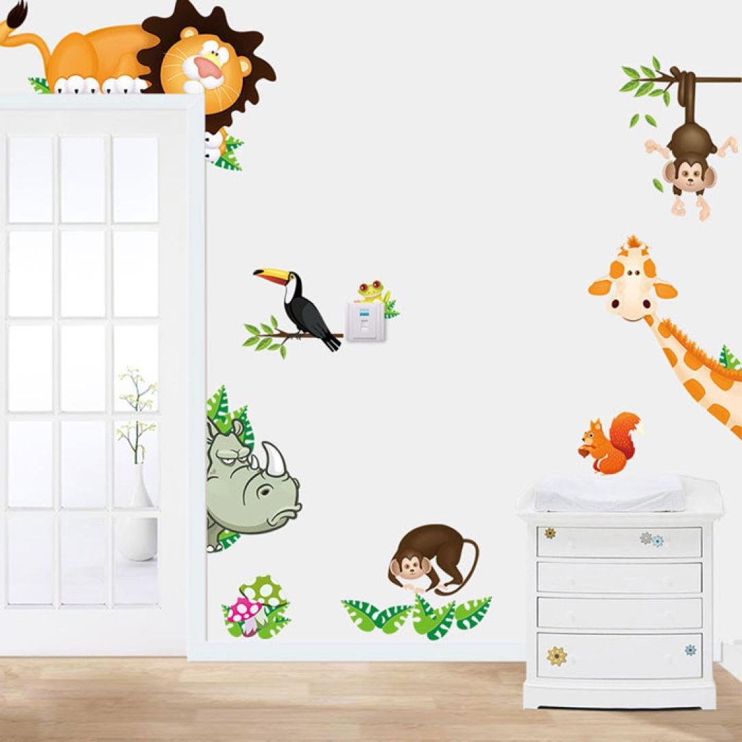 Vinilo Infantil Animales - HD Wallpaper 