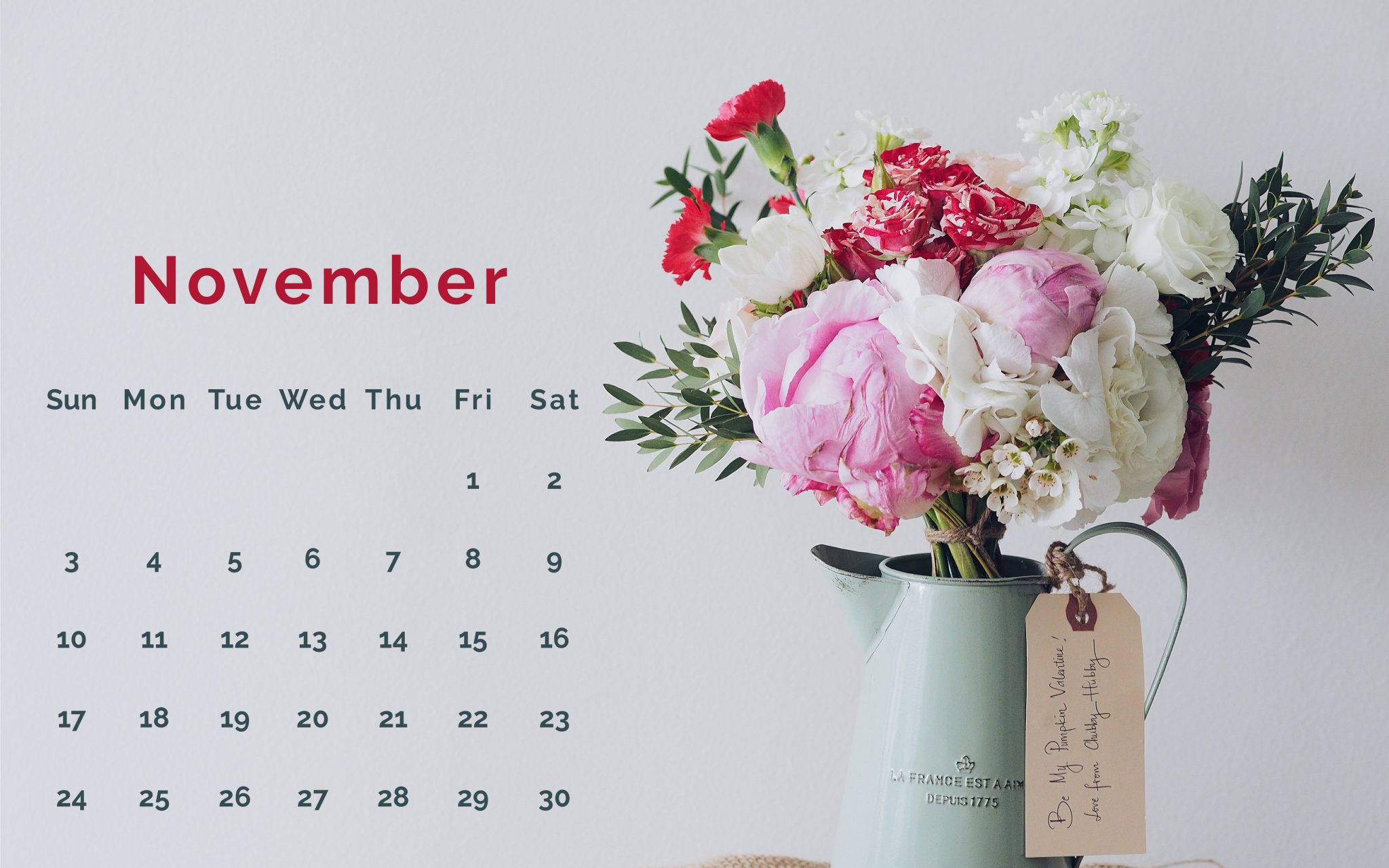 November Background 2019 Calendar - HD Wallpaper 