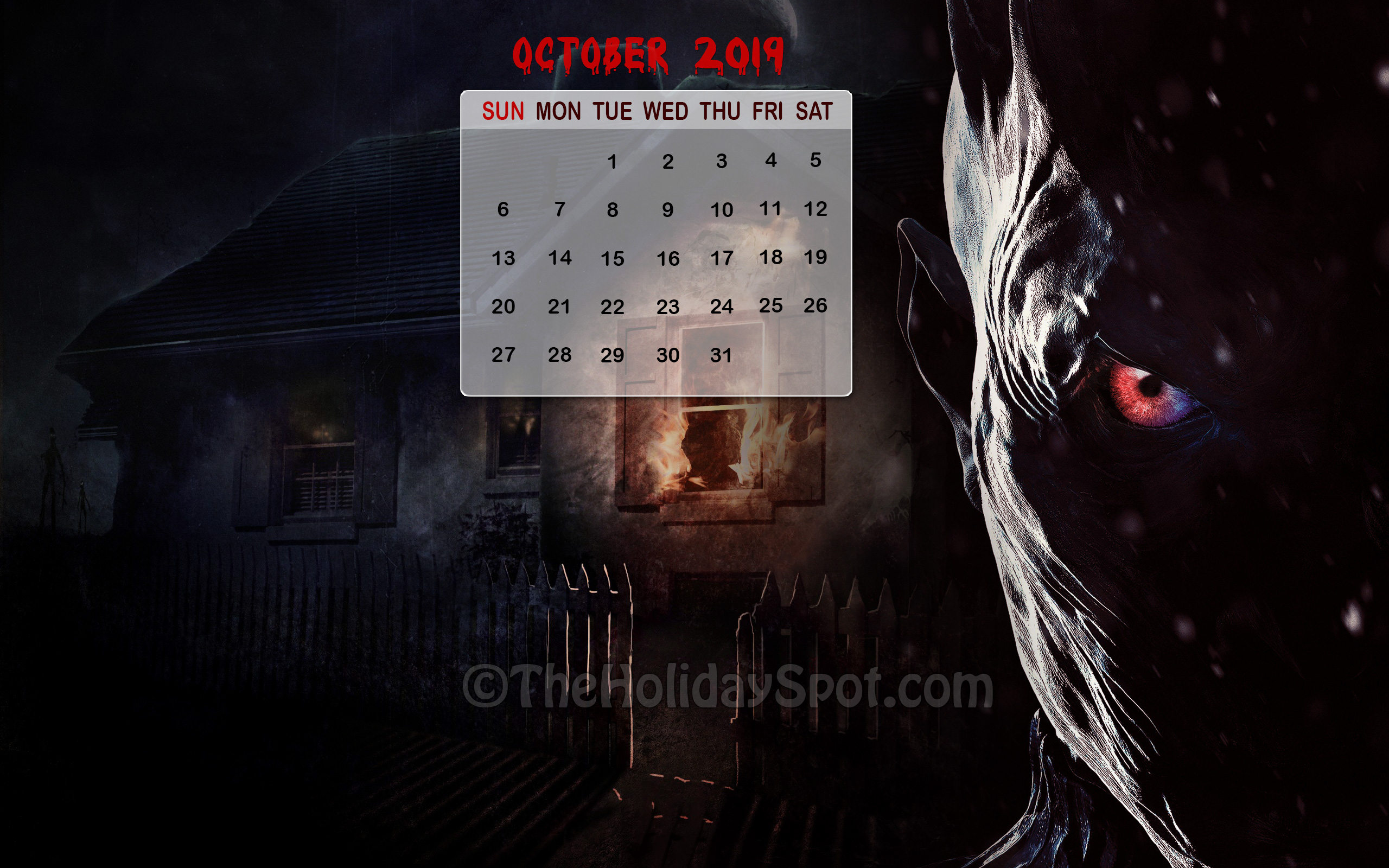 Halloween Themed Calendar Wallpaper For The Month Of - Game Of Thrones Season 7 Episode 1 Torrent - HD Wallpaper 