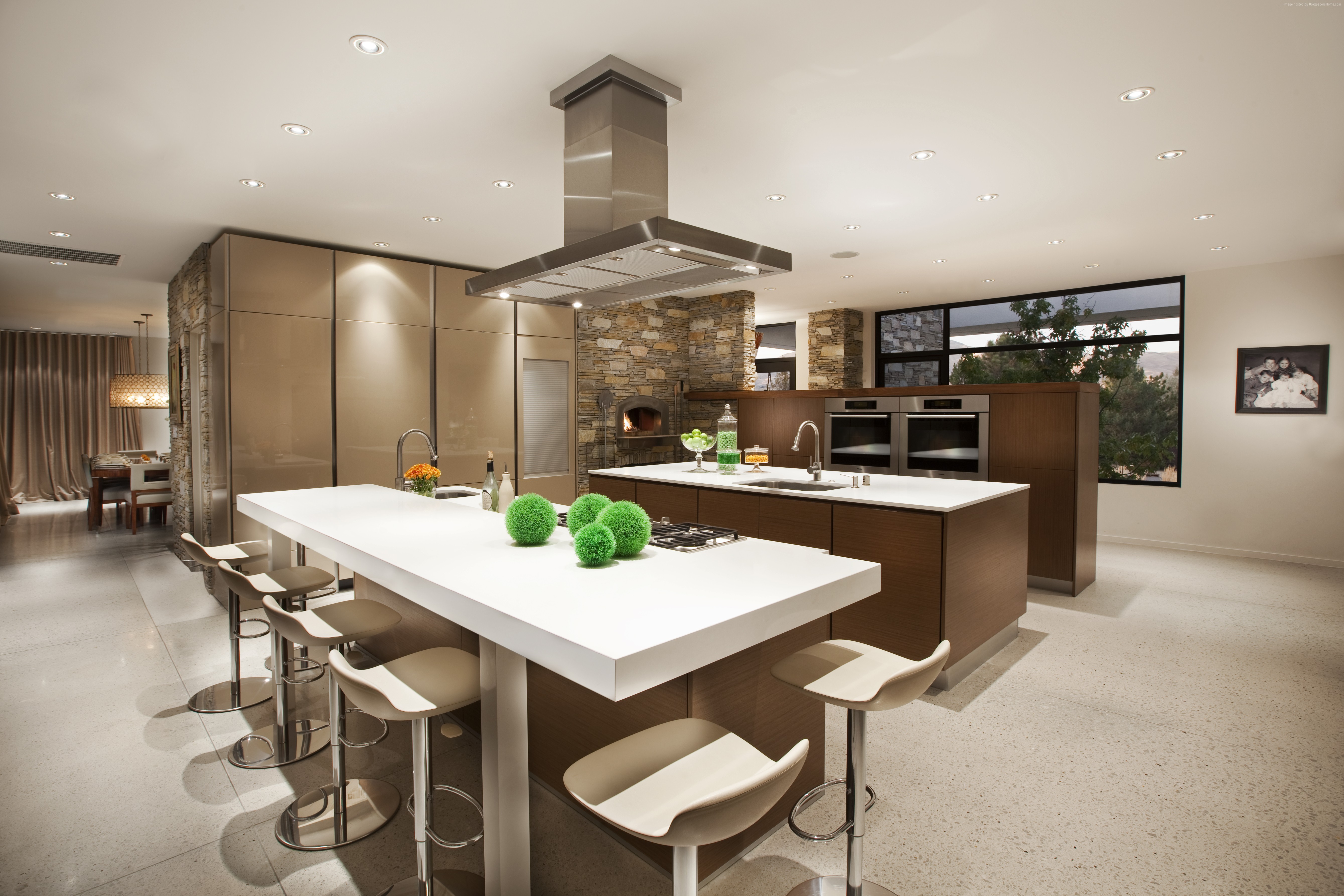 Modern Open Kitchen Design - HD Wallpaper 