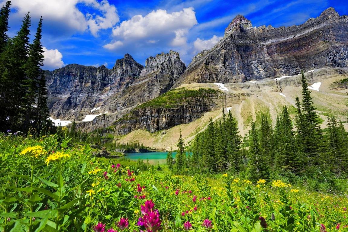 Download Hd Spring Computer Wallpaper Id - Iceberg Lake - HD Wallpaper 
