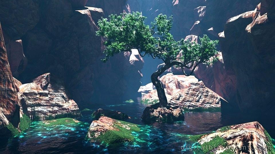 Rock 3d Wallpaper Digital Blasphemy Of All Places By - HD Wallpaper 