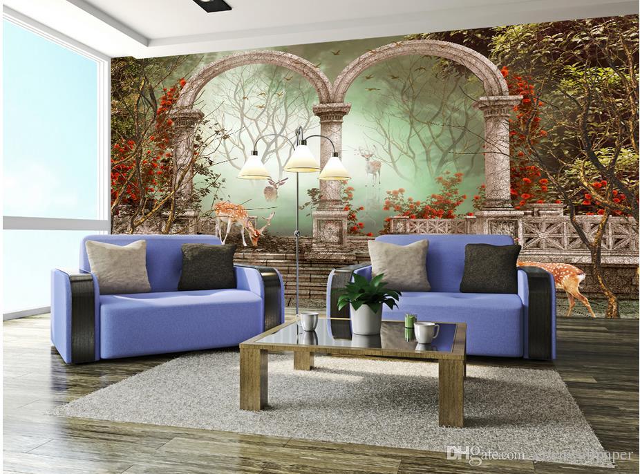 Carta Da Parati Paesaggi Scale E Colonne Romane - HD Wallpaper 