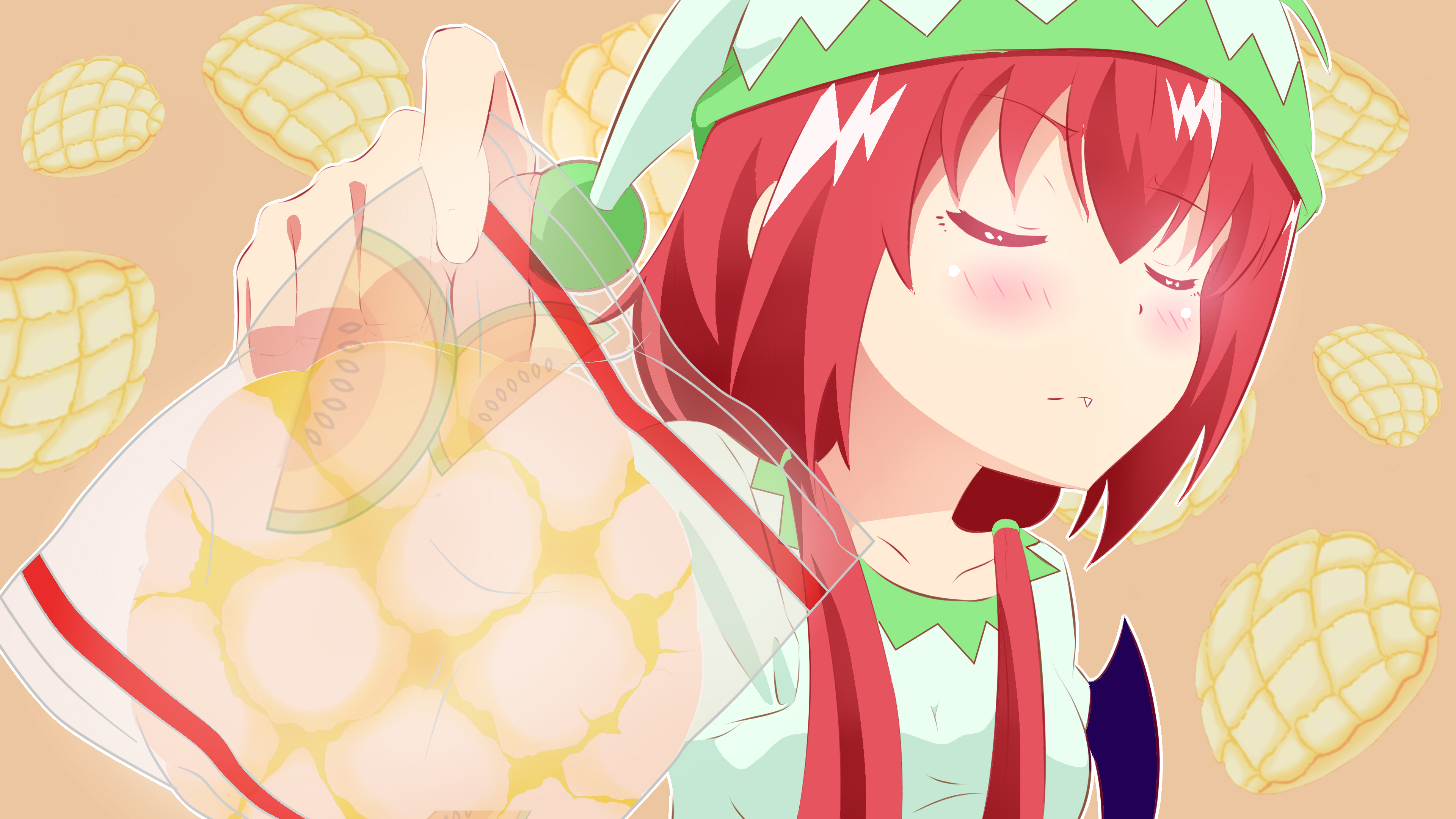 Satania And Melon Bread - HD Wallpaper 