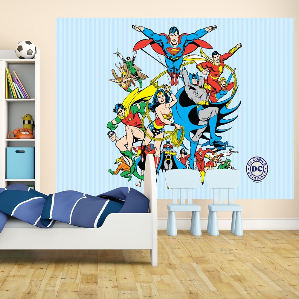 Large Superhero Wall Sticker Uk - HD Wallpaper 