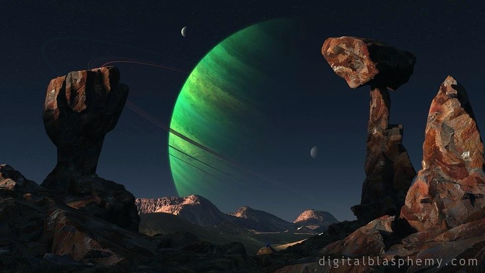 Rock 3d Wallpaper Digital Blasphemy By Bliss Purchase - HD Wallpaper 