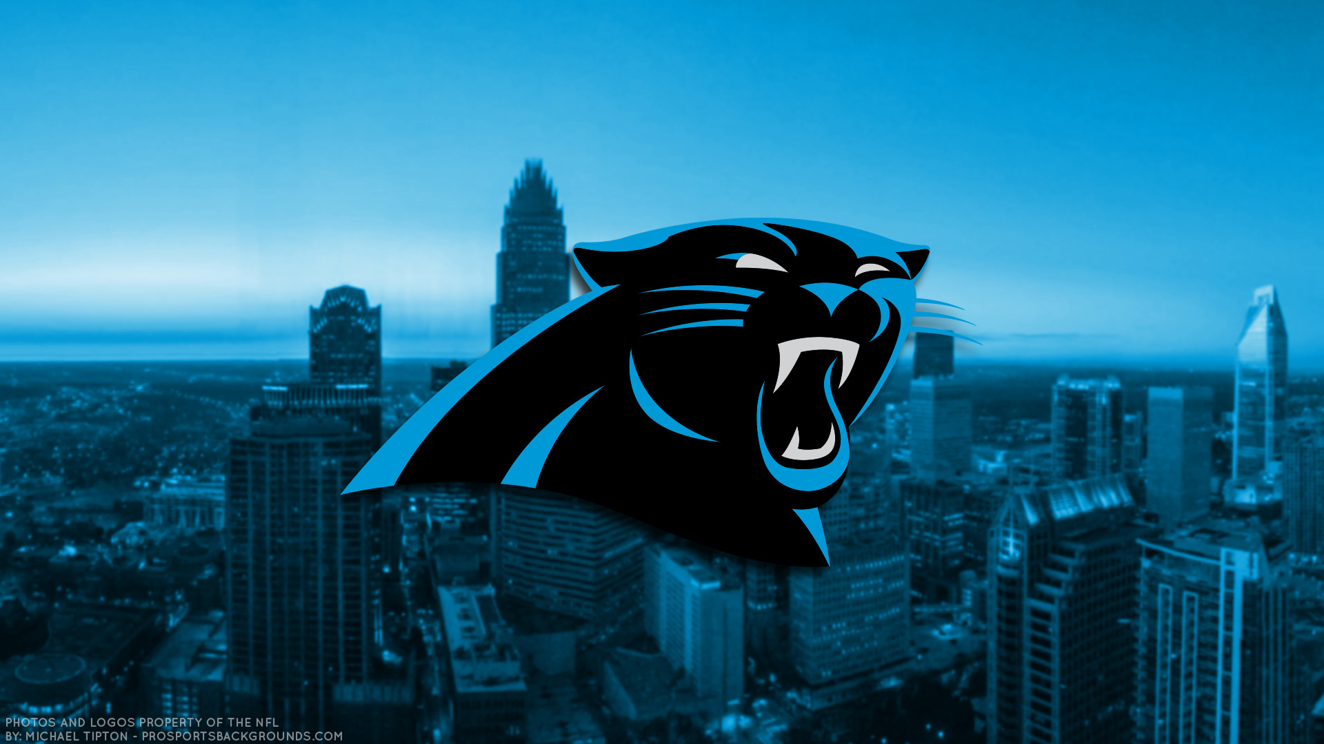 Carolina Panthers 2017 Football Logo Wallpaper Pc Desktop - Carolina Panthers Desktop Background - HD Wallpaper 