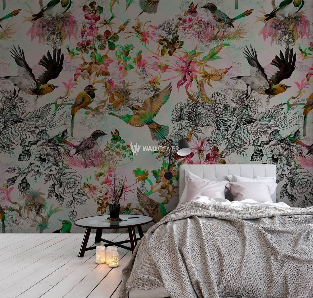 Dd110176 Walls By Patel Funky Birds - Walls By Patel - HD Wallpaper 