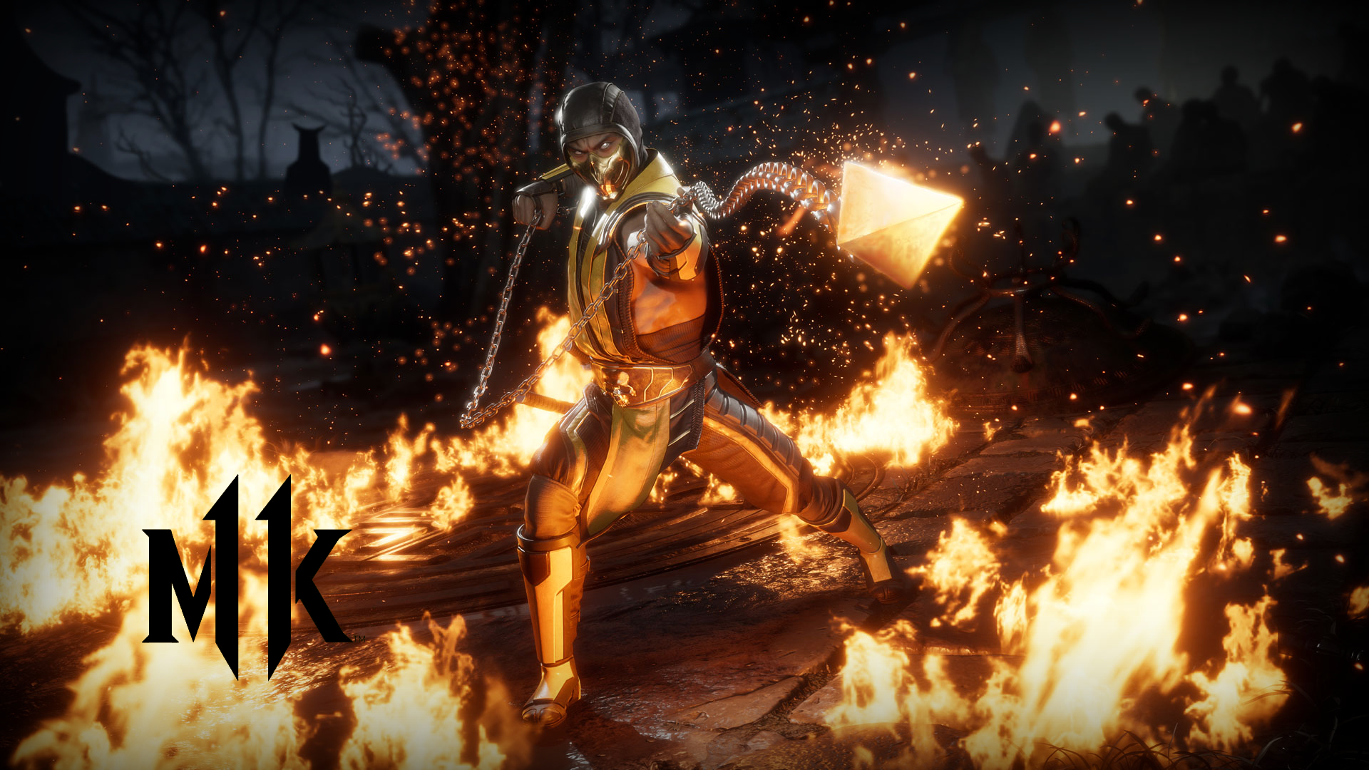 Mortal Kombat 11 Scorpion - HD Wallpaper 