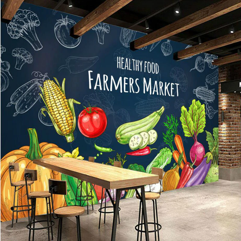 Fruit And Vegetable Mural - HD Wallpaper 