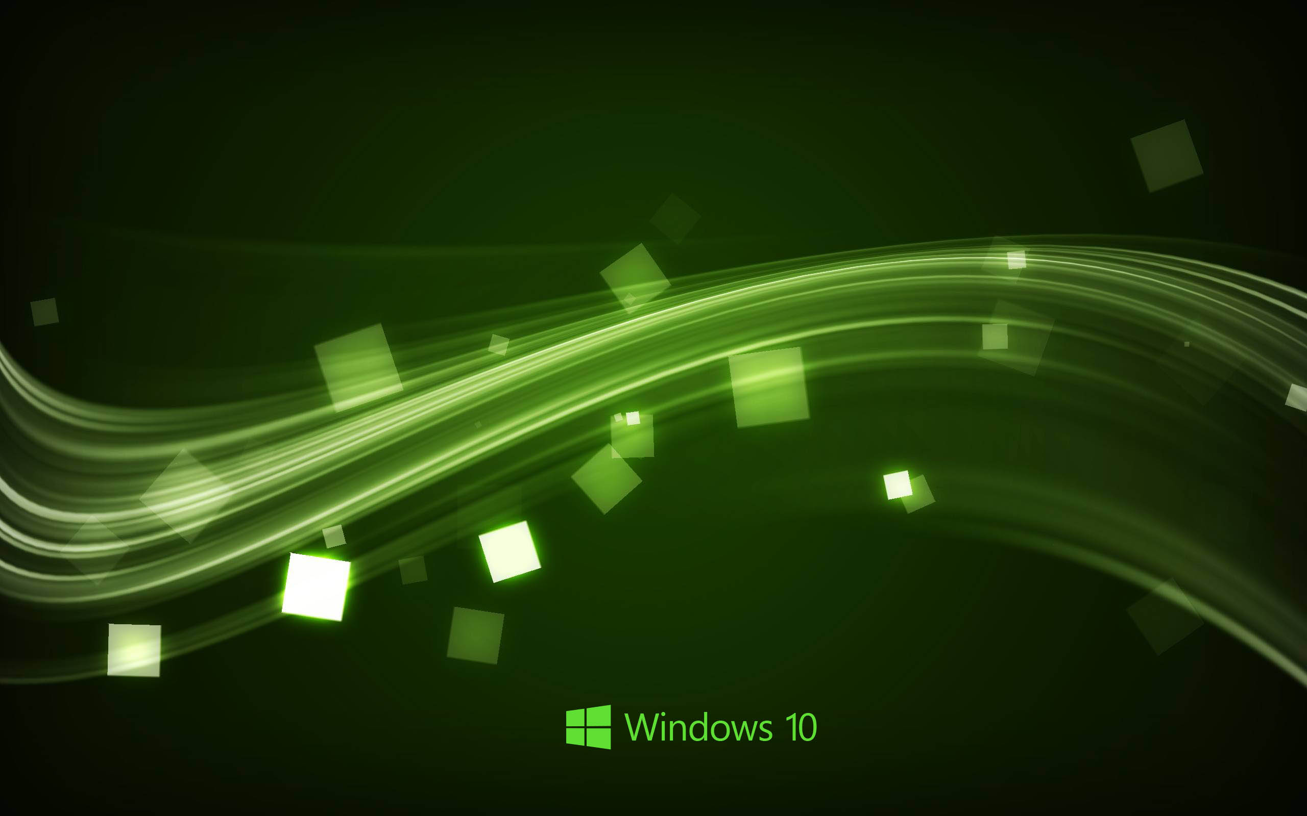 Windows 10 Green Black - HD Wallpaper 