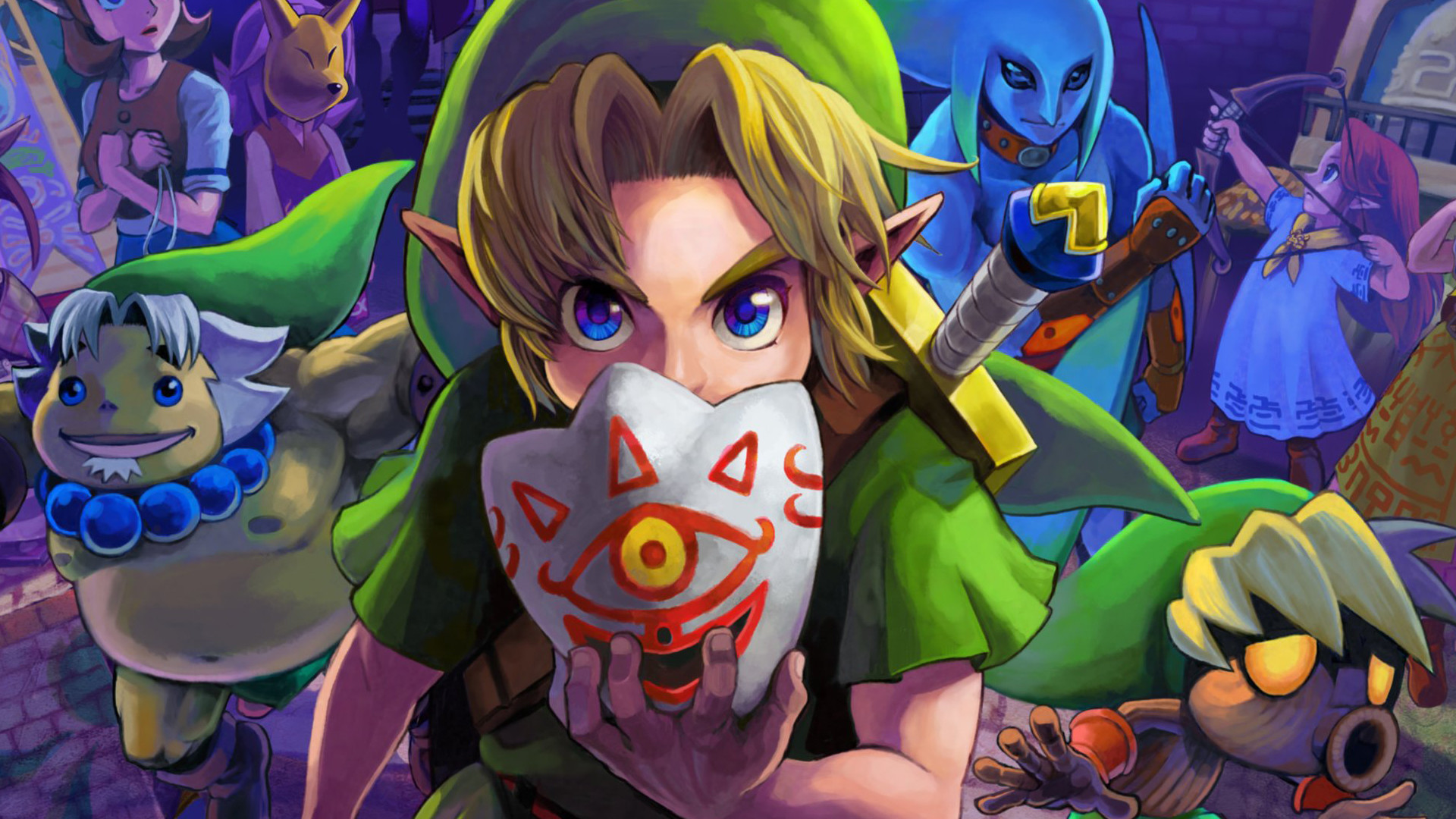 Majora S Mask Desktop Wallpaper Link 
 Data-src - Majoras Mask 3d - HD Wallpaper 