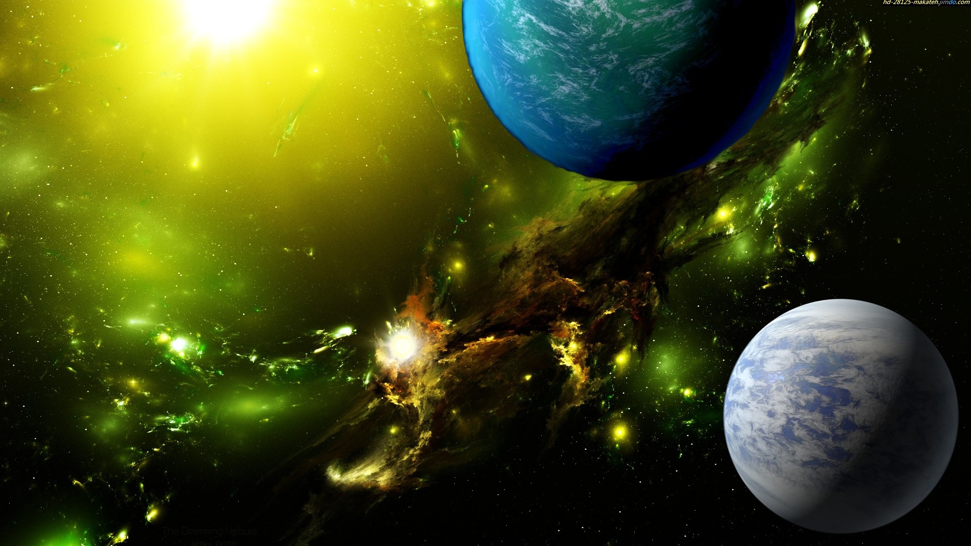 Widescreen Images, Hd Photos, Amazing, Desktop Images, - Green And Yellow Galaxy - HD Wallpaper 