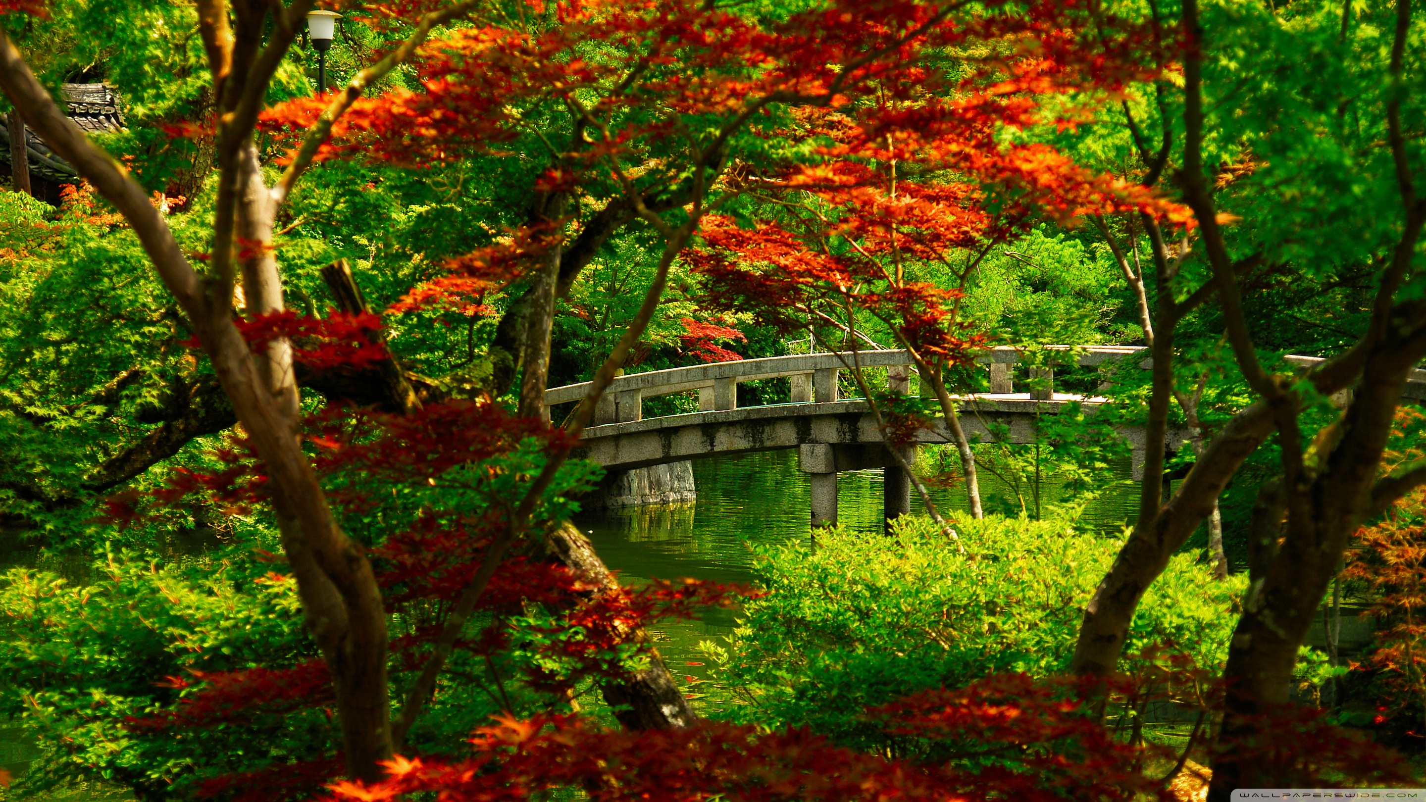 Japanese Garden Hd Desktop Wallpaper Widescreen High - HD Wallpaper 