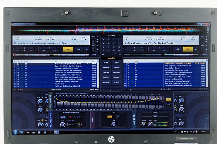 Turn On Hp Computer Screen Display, Mixer, Audio, Entertainment, - Dj Software - HD Wallpaper 