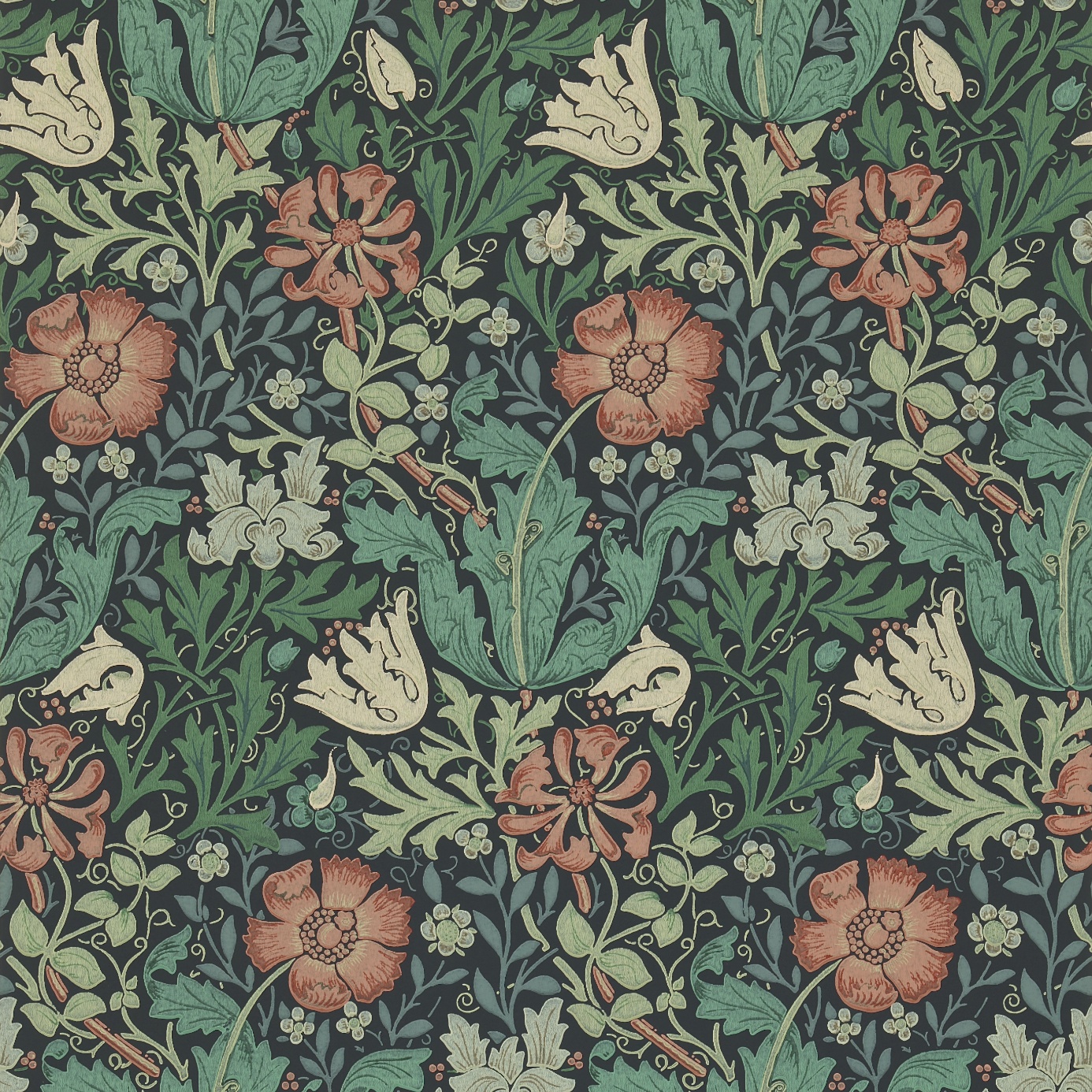 Compton, A Wallpaper By Morris & Co - William Morris Wallpaper Compton - HD Wallpaper 