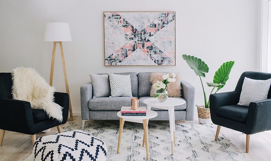 Scandinavian Minimalist Living Room - HD Wallpaper 