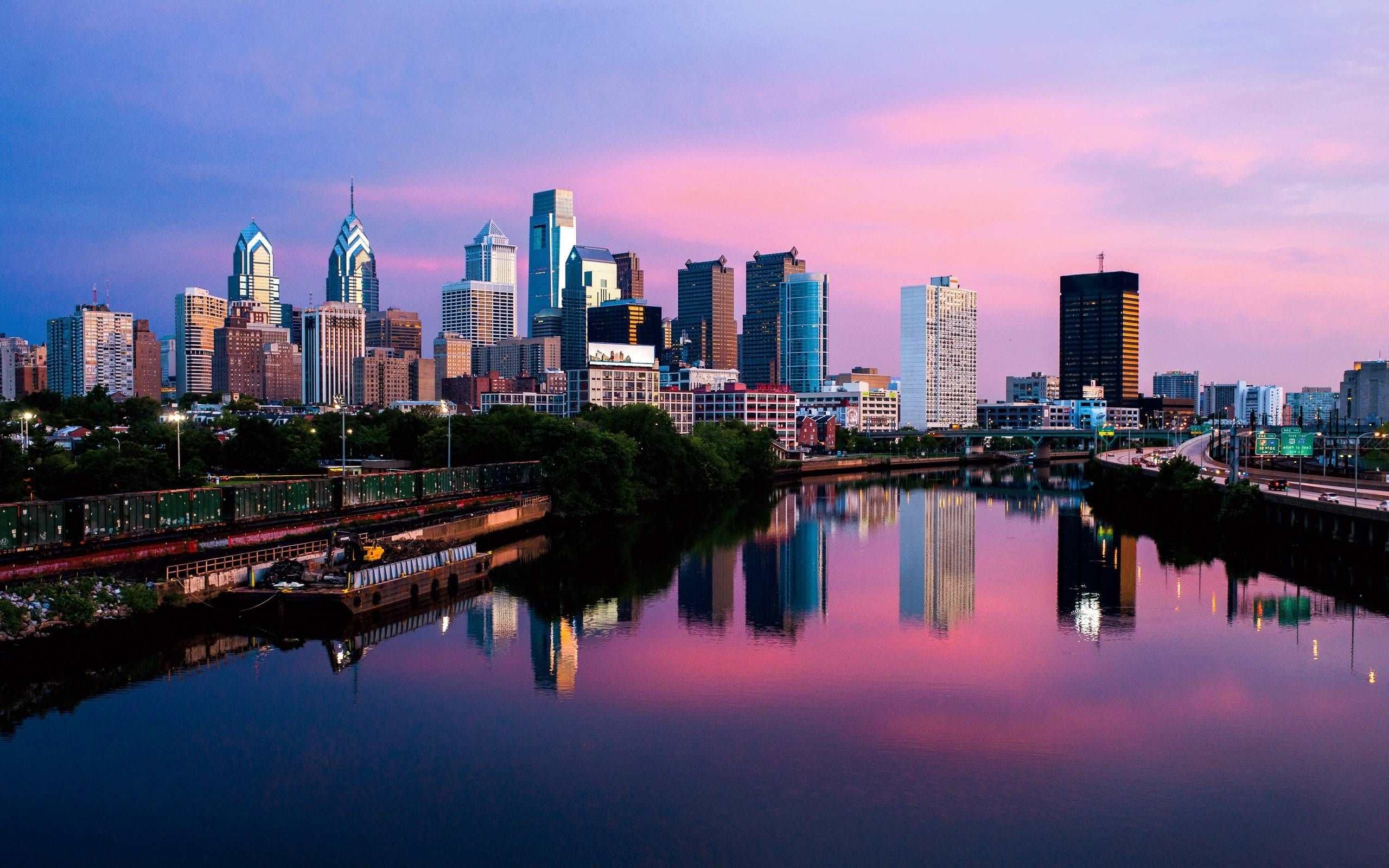 Philadelphia Skyline Wall Paper - HD Wallpaper 