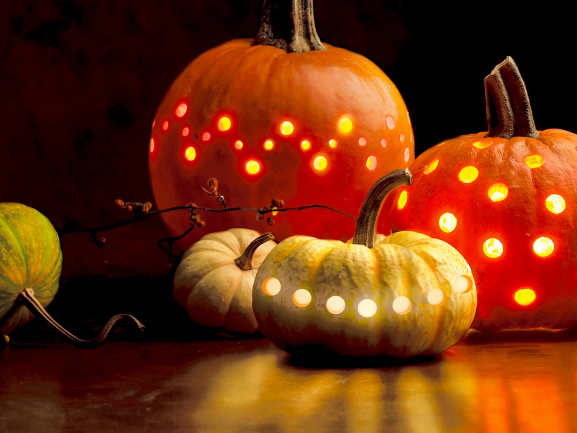 Pumpkins Fall Desktop Backgrounds - HD Wallpaper 