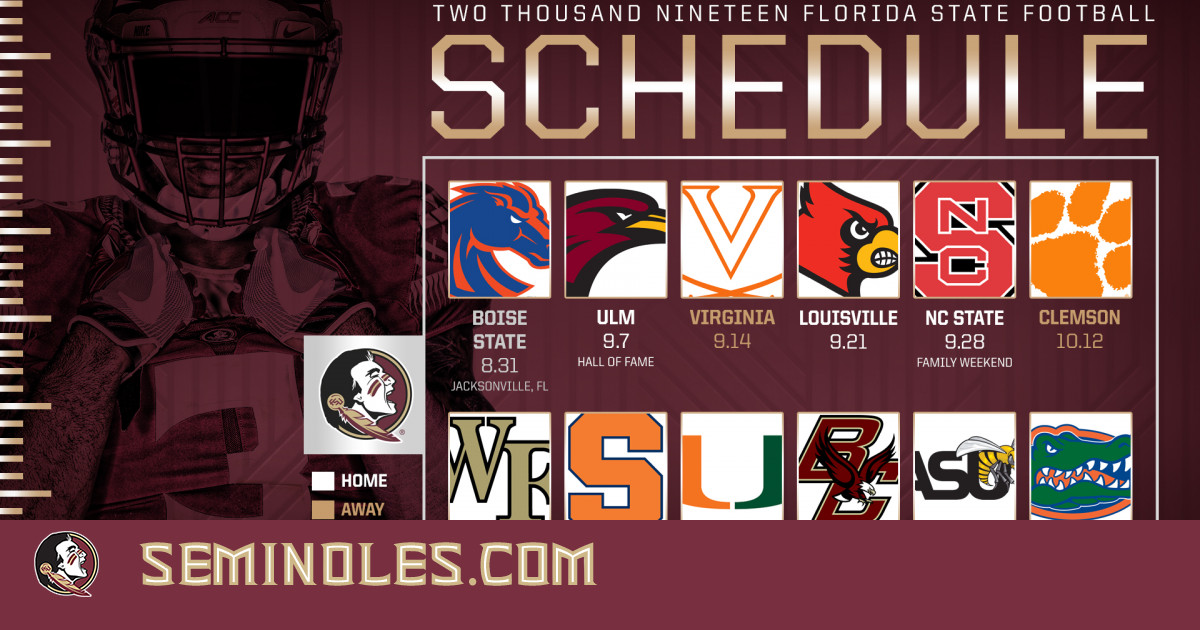 Fsu 2019 Football Schedule - HD Wallpaper 