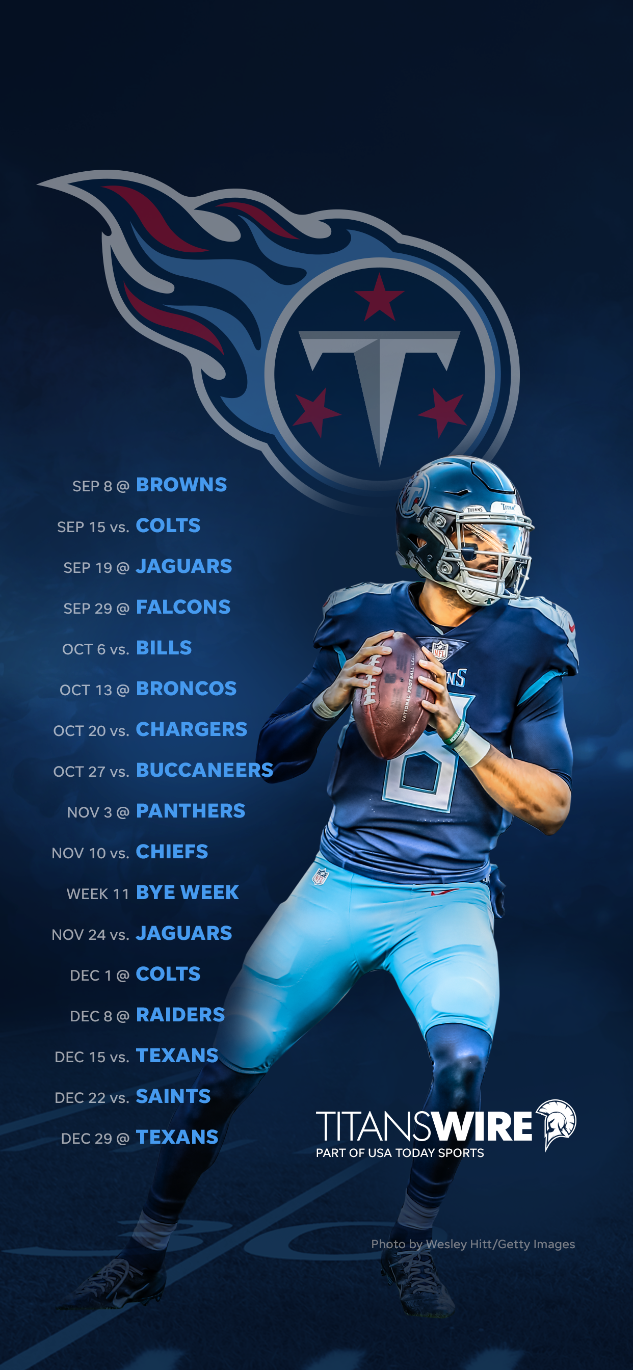 Tennessee Titans 2019 Schedule - HD Wallpaper 