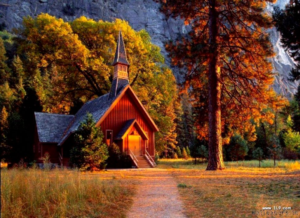Free Fall Computer Wallpapers Wallpaper Cave - Autumn Church - 972x706