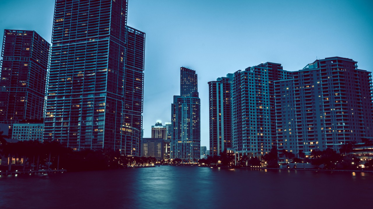 Miami Cityscapes - HD Wallpaper 