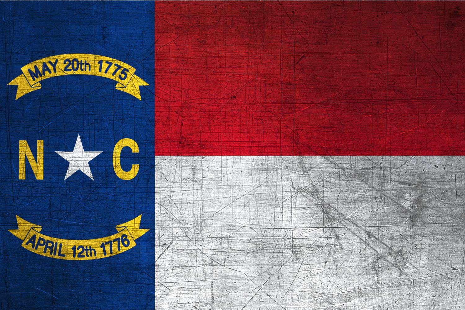 High Resolution Flag Of North Carolina Metal Texture - North Carolina Flag Background - HD Wallpaper 