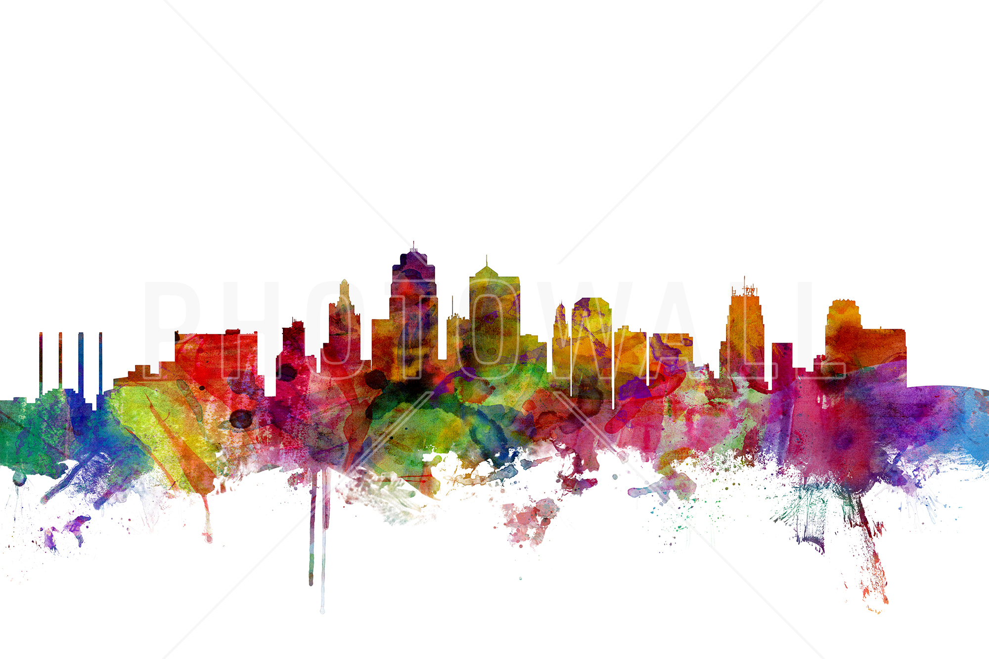 Kansas City Skyline - Kansas City Art - HD Wallpaper 
