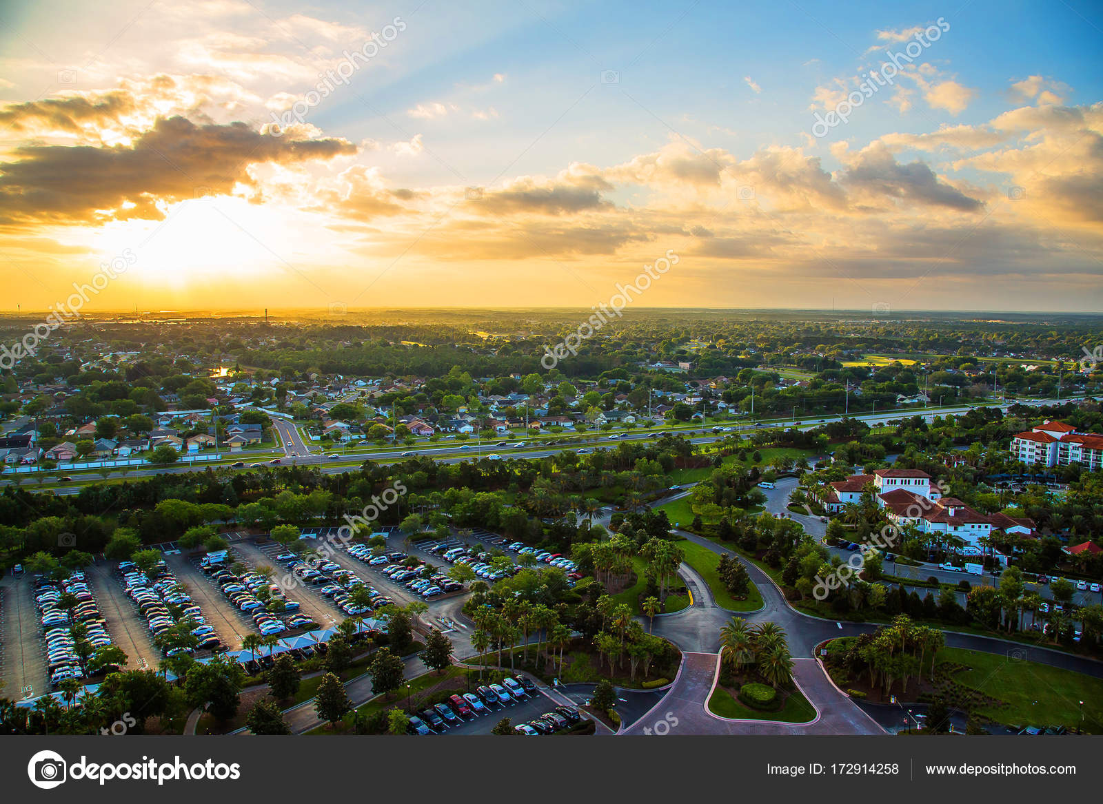 Orlando Florida View From Sky - HD Wallpaper 