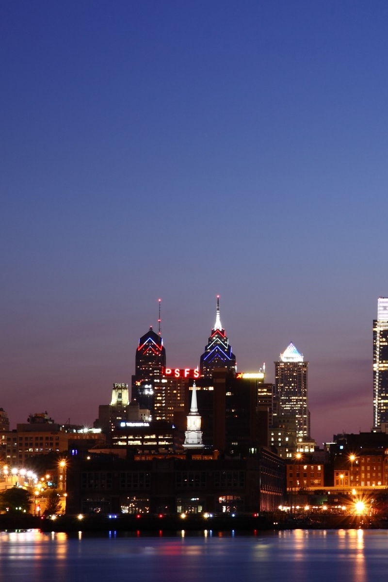 Wallpaper Philadelphia, Sea, City, City Lights, Night - Wallpaper - HD Wallpaper 