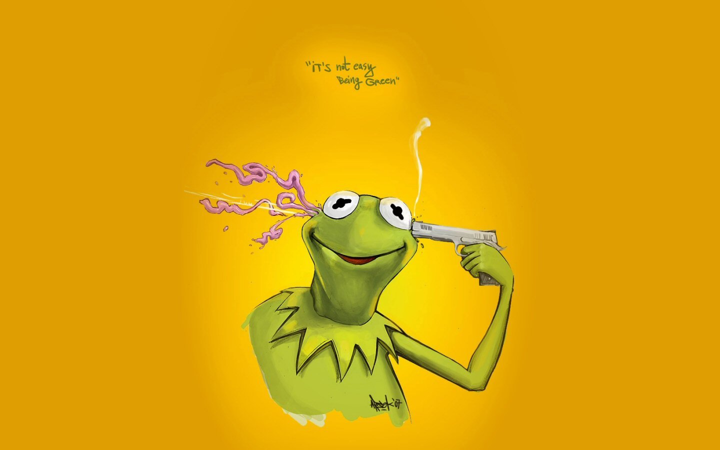 High Resolution Emo Hd Wallpaper Id - Kermit Its Not Easy Being Green - HD Wallpaper 