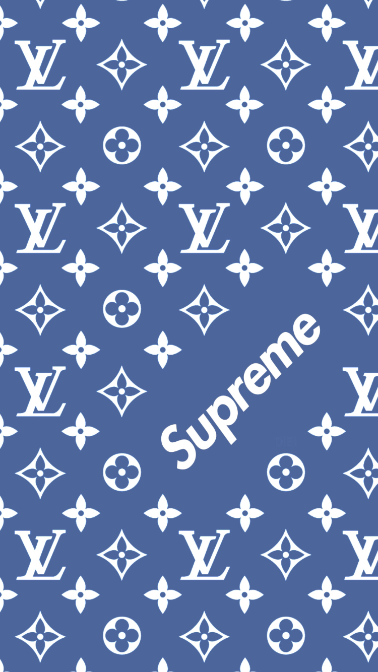 Blue Supreme Louis Vuitton - HD Wallpaper 