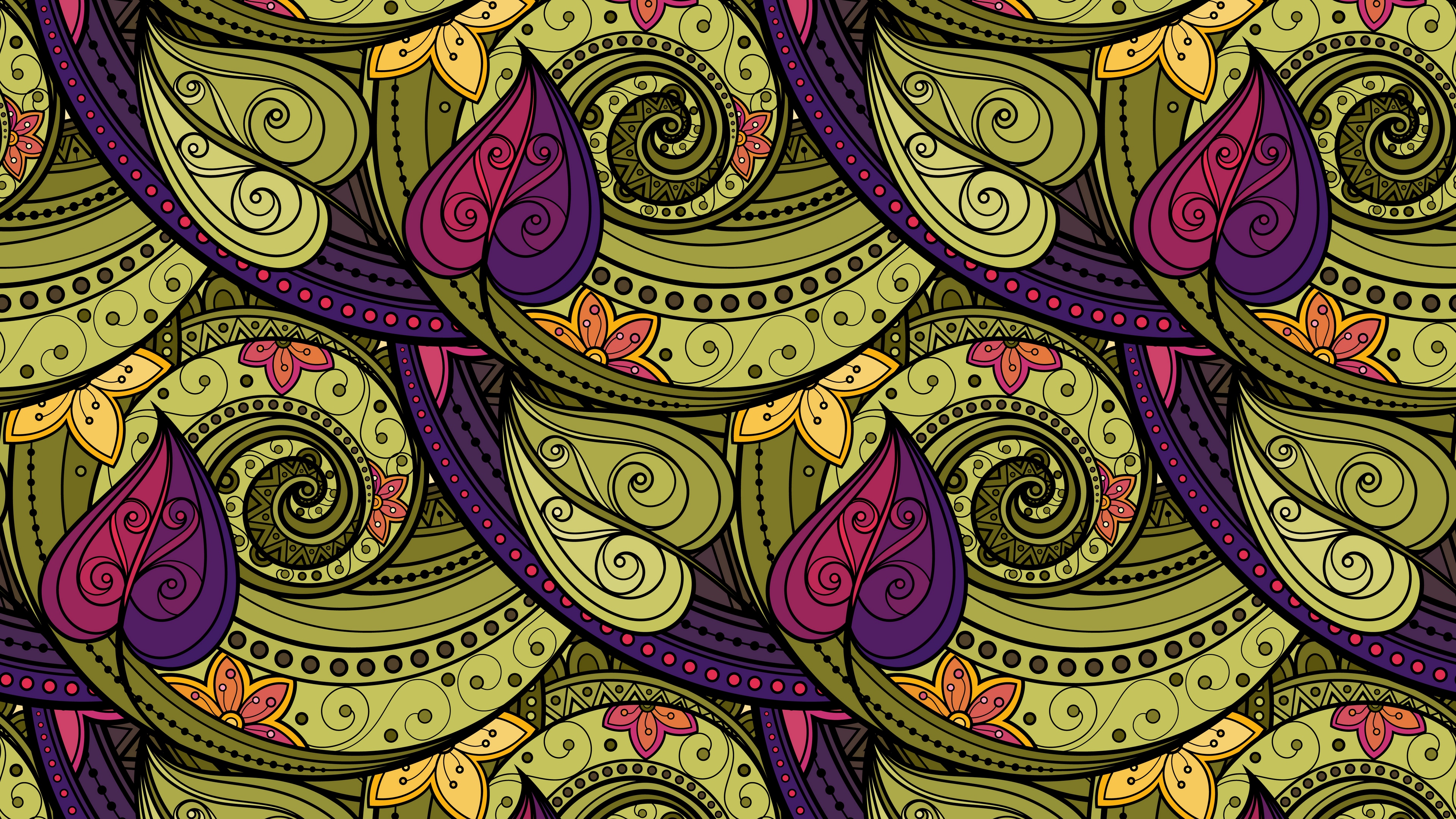 Wallpaper Patterns, Doodles, Twirled, Leaves - HD Wallpaper 