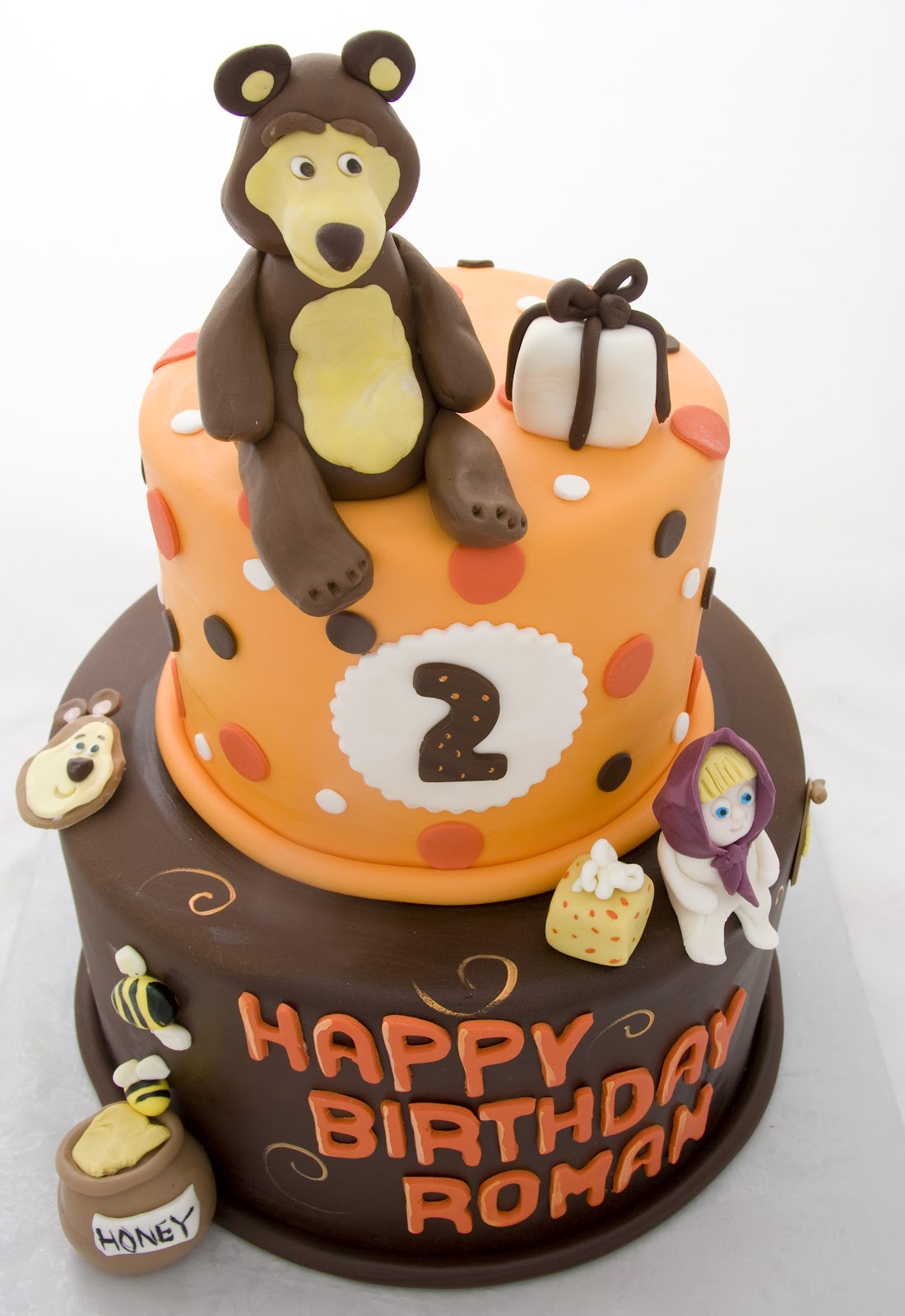 Masha And The Bear Cake - Birthday Cake - HD Wallpaper 