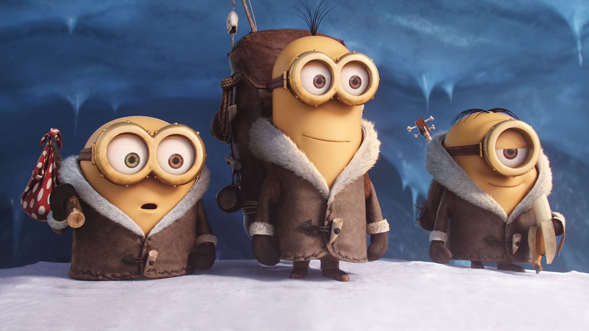 Minions Winter Wallpaper - Minions Wallpaper Hd - HD Wallpaper 