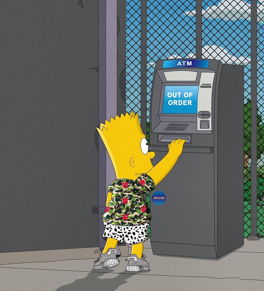 Bart Simpson Gangster Wallpaper - Simpson Sneakers - HD Wallpaper 