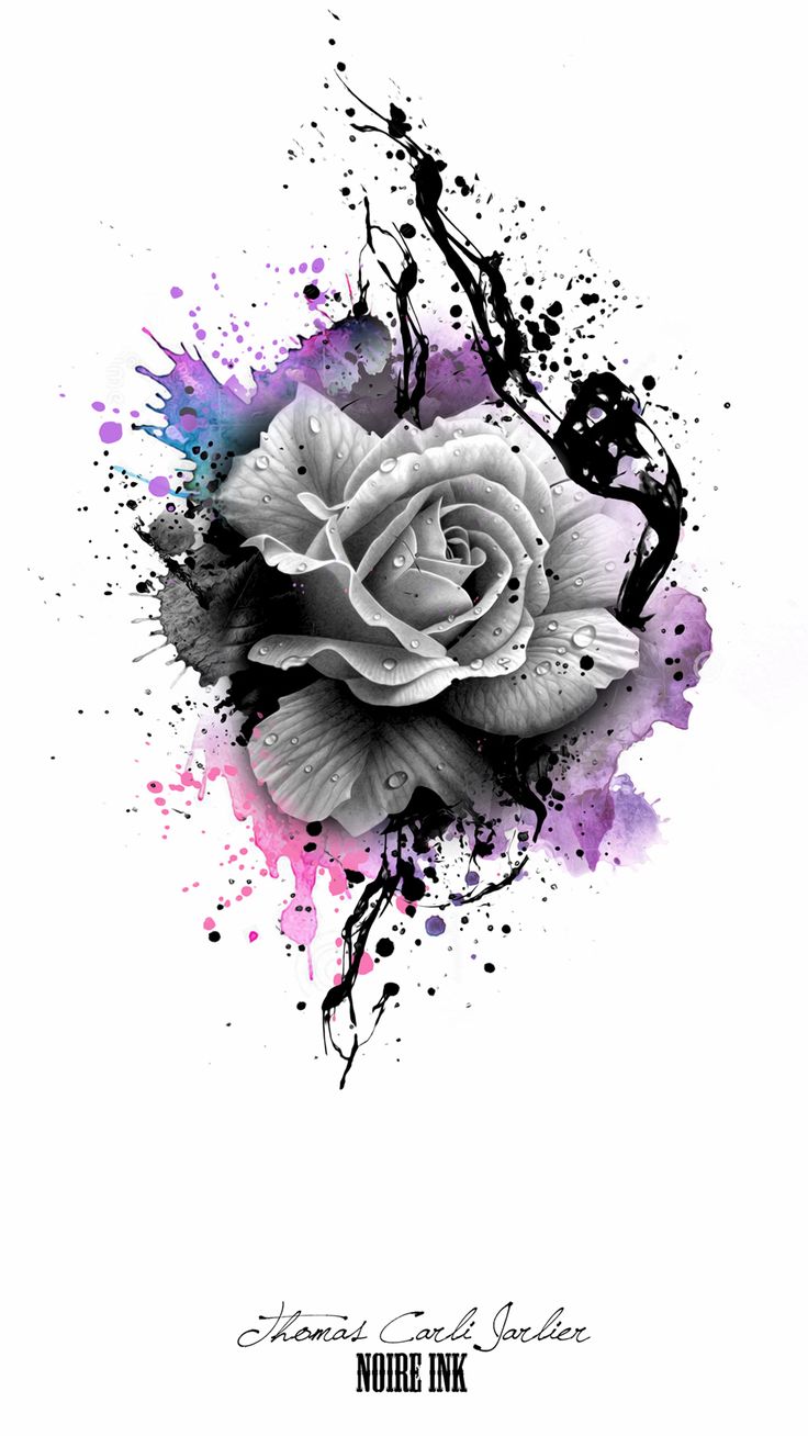Graphic Design Rose Tattoos - HD Wallpaper 