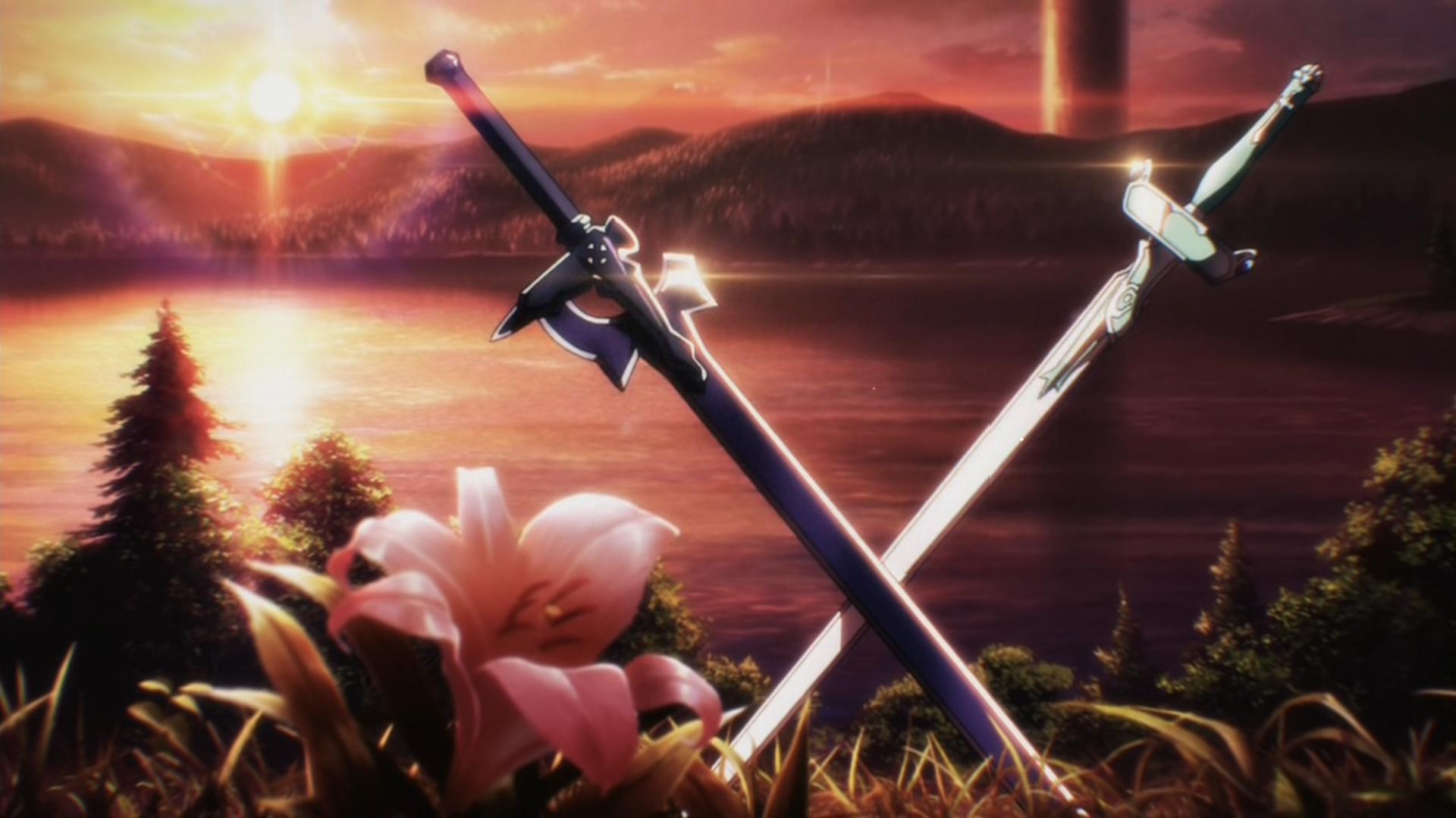 Sword Art Online Crossed Swords - HD Wallpaper 