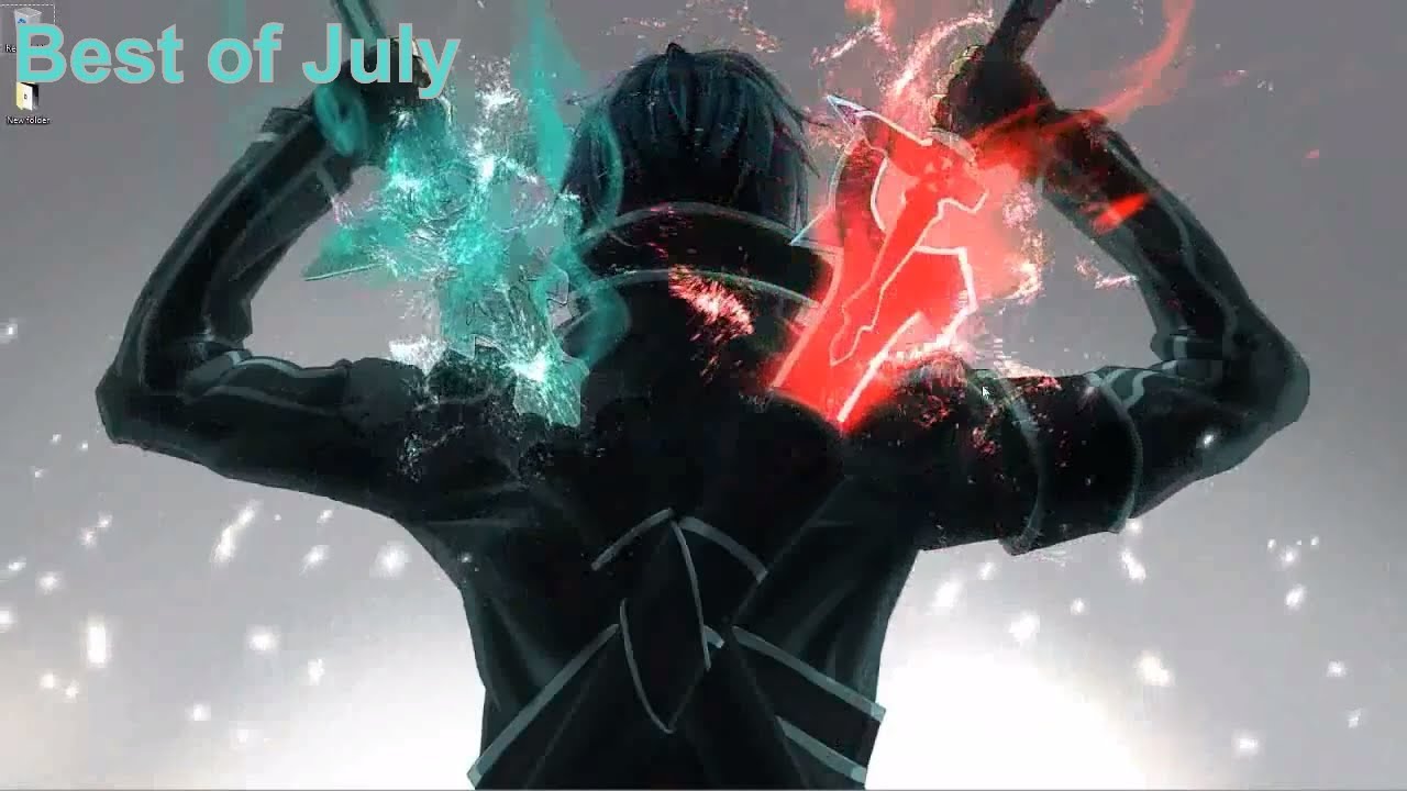 Blue And Red Sword - HD Wallpaper 