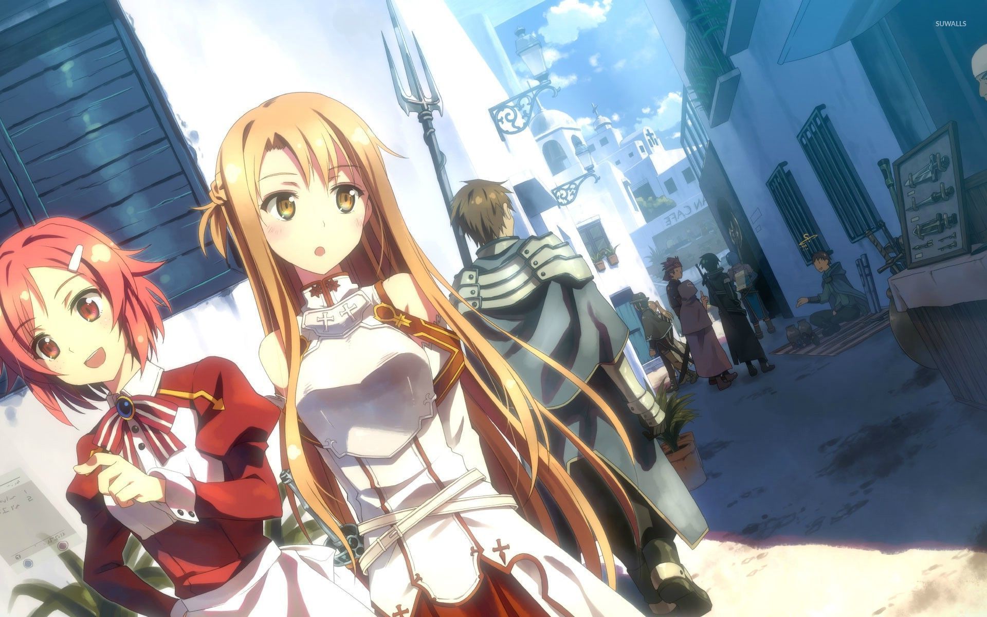 Sword Art Online Kirito And Asuna Wallpaper Background - Sword Art Online Asuna Wallpaper 4k - HD Wallpaper 